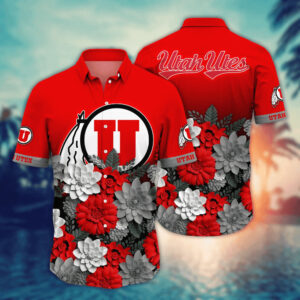 Utah Utes NCAA2 Flower Hawaii Shirt And Tshirt For Fans, Summer Football Shirts NA49704