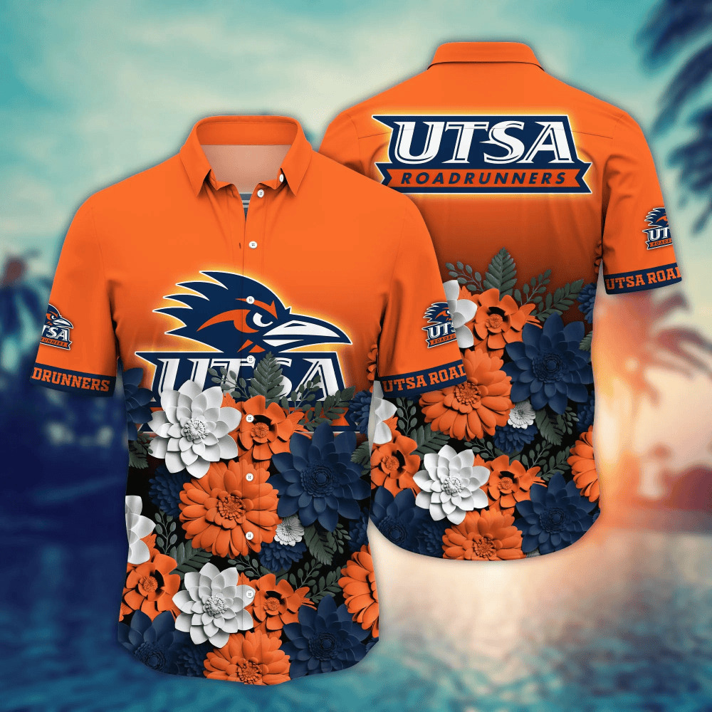 UTSA Roadrunners NCAA3 Flower Hawaii Shirt And Tshirt For Fans, Summer Football Shirts NA49704