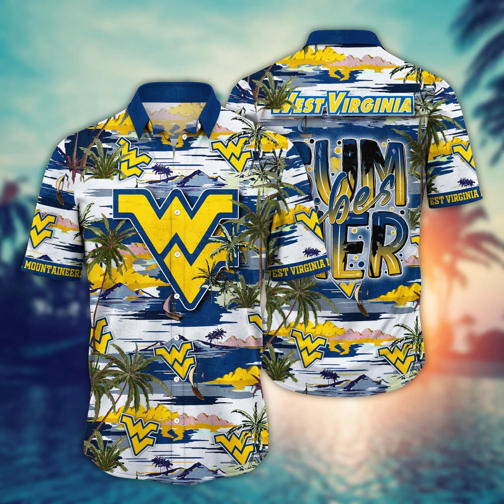West Virginia Mountaineers NCAA2 Flower Hawaii Shirt And Tshirt For Fans, Summer Football Shirts NA49816