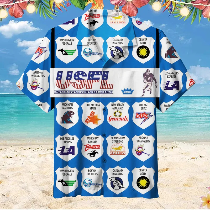 Usfl Hawaiian Shirt Ojr7