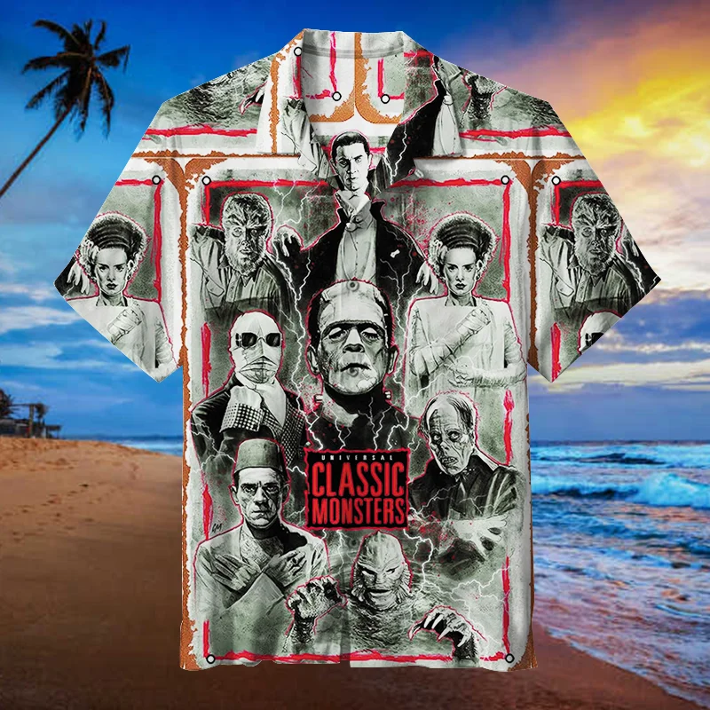 Universal Classic Monsters Movies Hawaiian Shirt