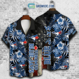 Toronto Blue Jays MLB American Flower Hawaiian Shirt