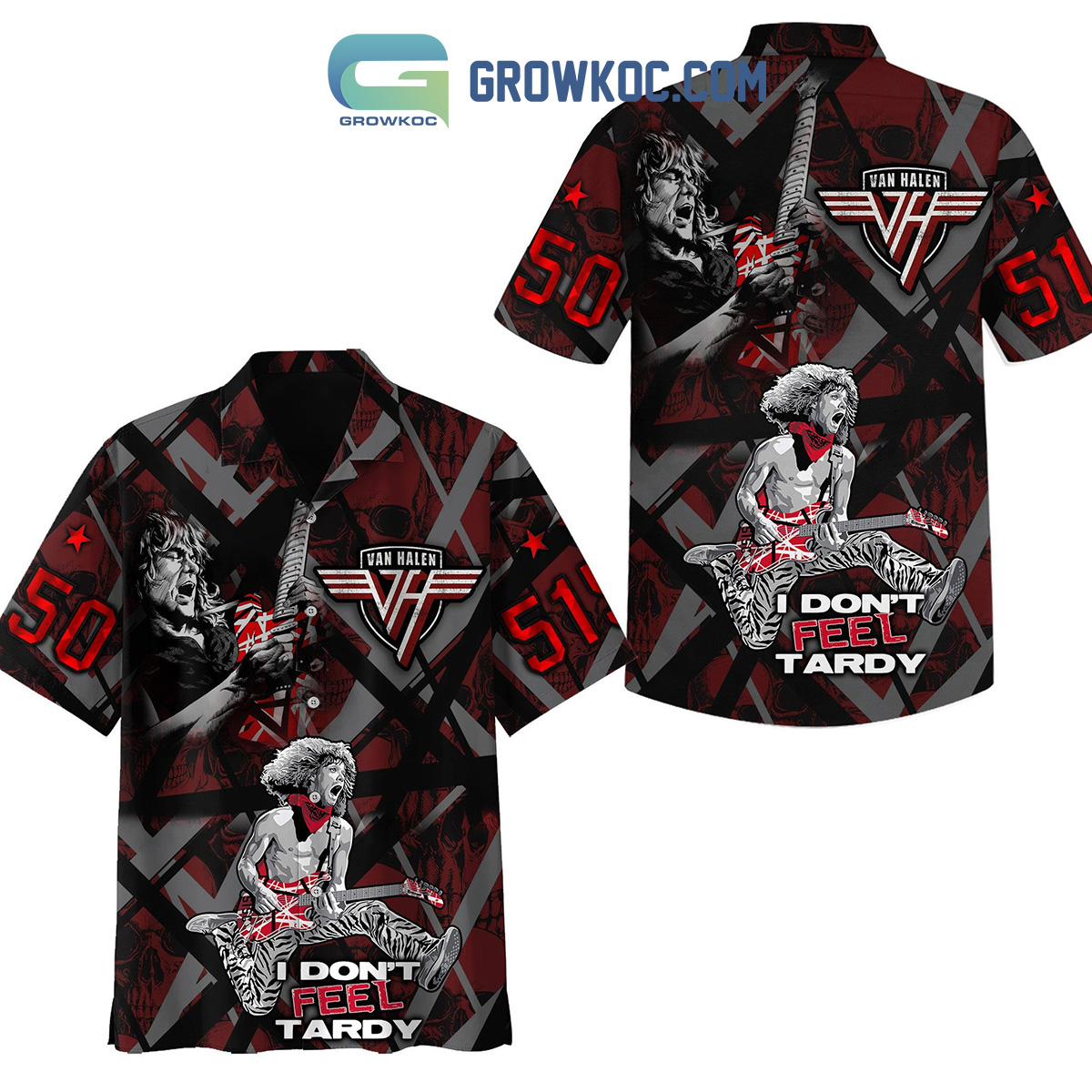 Van Halen I Don?t Feel Tardy Hawaiian Shirts