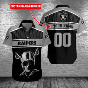 Las Vegas Raiders Personalized Button Shirt BG982