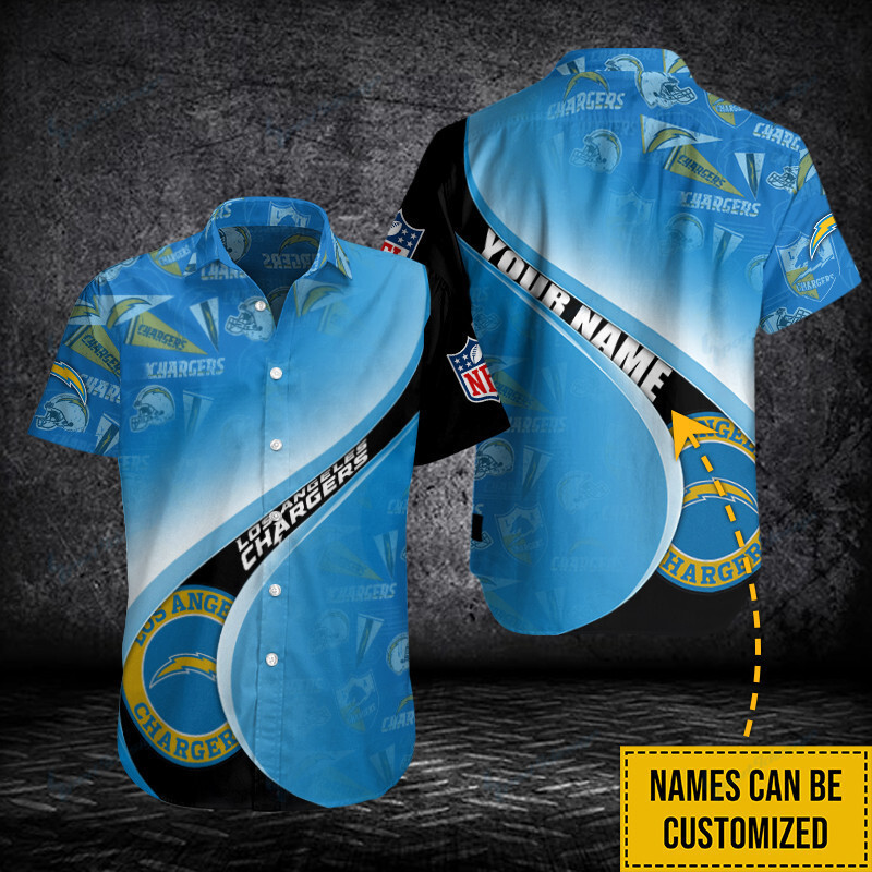 Los Angeles Chargers Personalized Button Shirt BB307