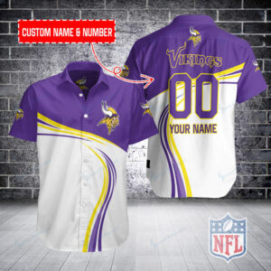 Minnesota Vikings Personalized Button Shirt BB301