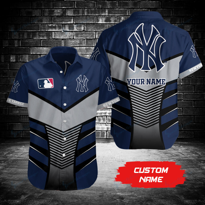 New York Yankees Personalized Button Shirt BB012