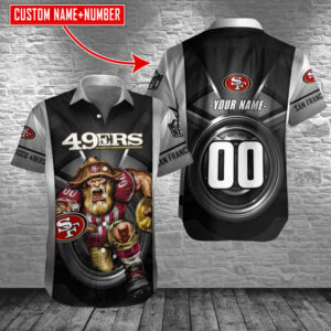 San Francisco 49ers Personalized Button Shirt BB447