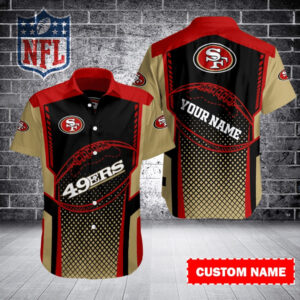 San Francisco 49ers Personalized Button Shirt BB553