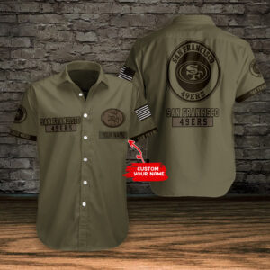 San Francisco 49ers Personalized Button Shirt BB572
