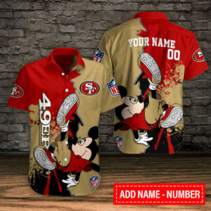 San Francisco 49ers Personalized Button Shirt BB582