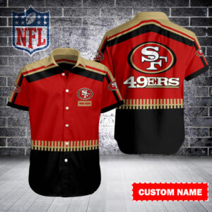 San Francisco 49ers Personalized Button Shirt BB646