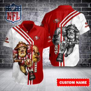 San Francisco 49ers Personalized Button Shirt BB654