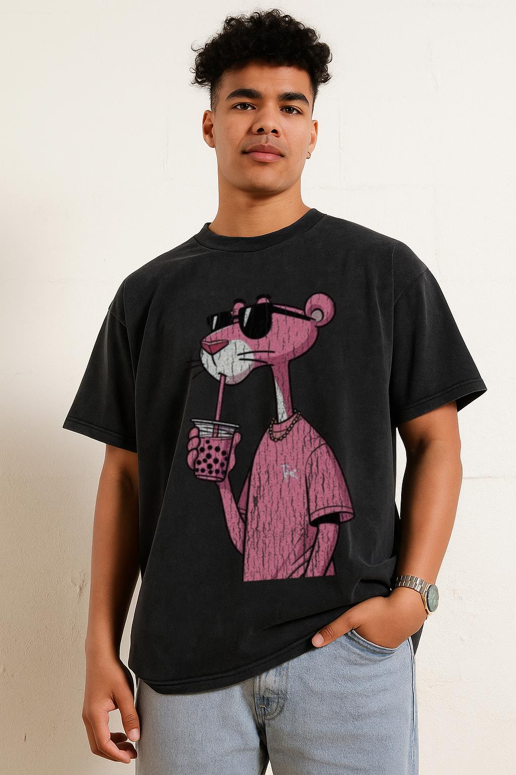 Cute Pink Panther T-Shirt | Classic Cartoon Kids Tee