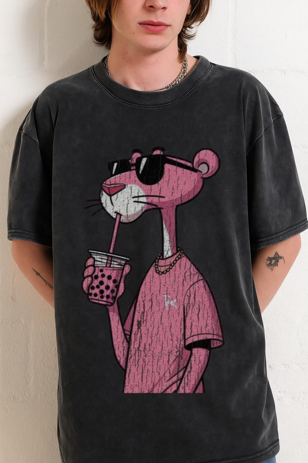 Cute Pink Panther T-Shirt | Classic Cartoon Kids Tee - Image 2