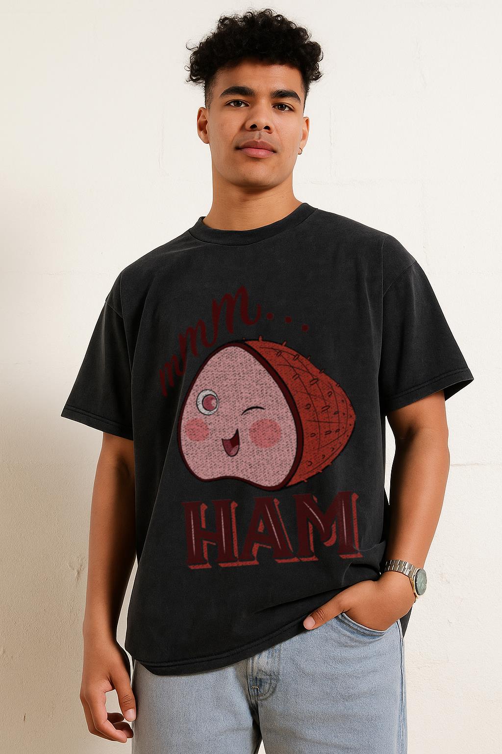 Funny "Mmm Ham!" T-Shirt | Foodie Meat Lover Graphic Tee