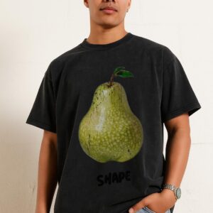 Funny Pear Shape T-Shirt | Fruit Lover Acid Wash Tee