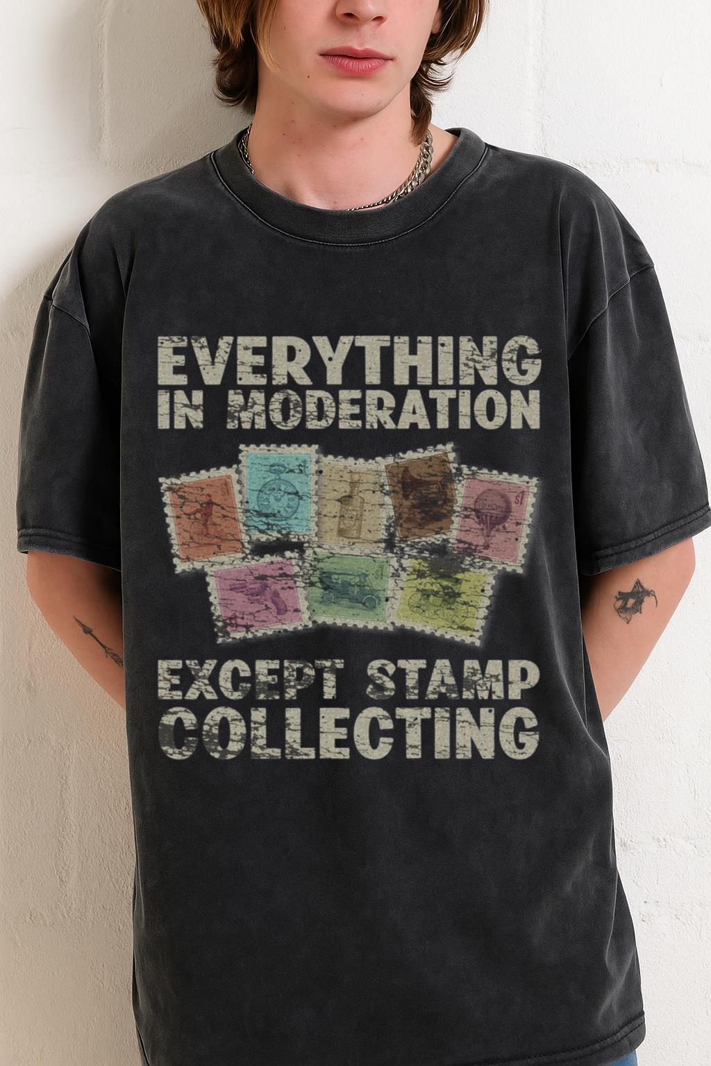 Funny Stamp Collecting T-Shirt | Cool Philatelist Gift Tee - Image 2