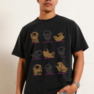 Pekingese Yoga T-Shirt | Funny Dog Yogi Acid Wash Tee Pekingese Yoga T-Shirt | Funny Dog Yogi Acid Wash Tee