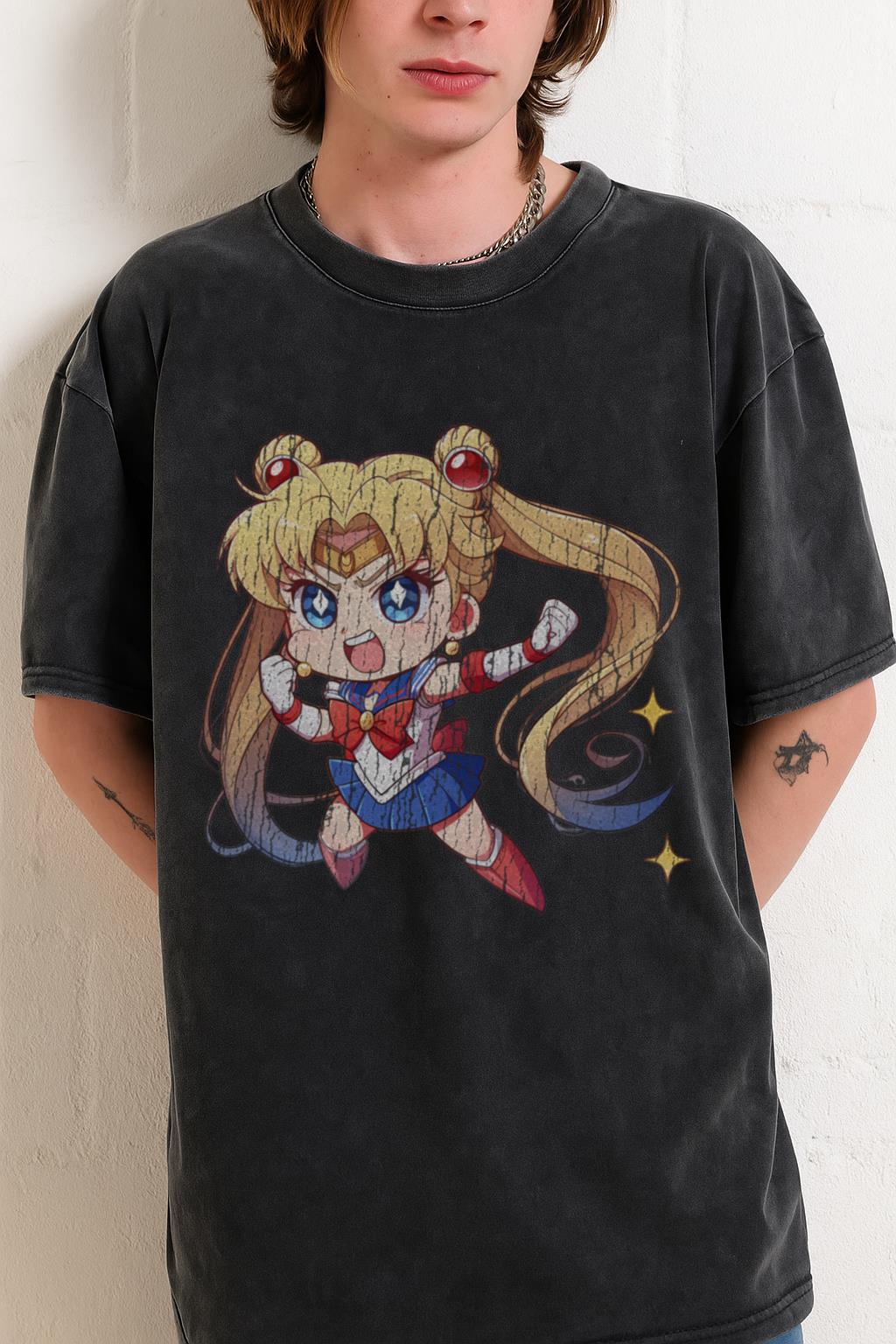 Sailor Moon Chibi T-Shirt | Cute Anime Manga Fan Art Tee - Image 2