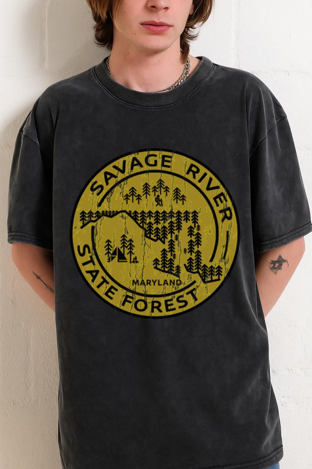 Savage River State Forest T-Shirt | Maryland Outdoor Adventure - Image 2