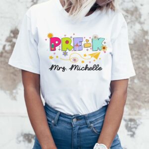 Pre-K Teacher Shirt, Retro Back to School Teacher T-Shirt
