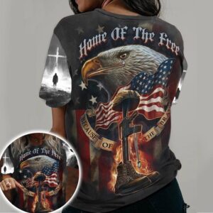 USA Veteran Home Of The Free Because Of The Brave - Inspirational Christian 3D All Over Print T-Shirt And Hoodie